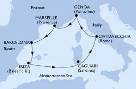 WEST MEDITERRANEAN (MSC ORCHESTRA) 